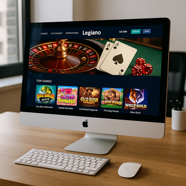 Legiano Casino - Desktop Platform Design - Clean Interface